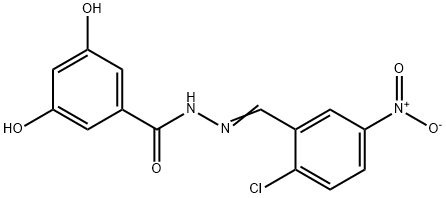 N'-[(E)-(2-chloro-5-nitrophenyl)methylidene]-3,5-dihydroxybenzohydrazide Structure