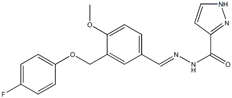 N'-{3-[(4-fluorophenoxy)methyl]-4-methoxybenzylidene}-1H-pyrazole-3-carbohydrazide 구조식 이미지