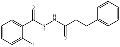 2-iodo-N'-(3-phenylpropanoyl)benzohydrazide Structure