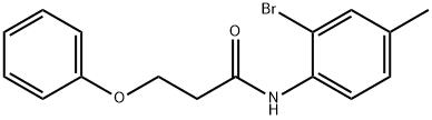 N-(2-bromo-4-methylphenyl)-3-phenoxypropanamide 구조식 이미지