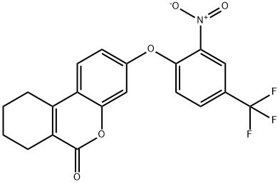 3-[2-nitro-4-(trifluoromethyl)phenoxy]-7,8,9,10-tetrahydro-6H-benzo[c]chromen-6-one Structure