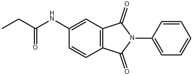 N-(1,3-dioxo-2-phenyl-2,3-dihydro-1H-isoindol-5-yl)propanamide 구조식 이미지