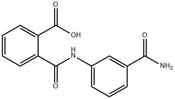 2-{[3-(aminocarbonyl)anilino]carbonyl}benzoic acid 구조식 이미지