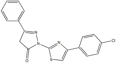 2-[4-(4-chlorophenyl)-1,3-thiazol-2-yl]-5-phenyl-2,4-dihydro-3H-pyrazol-3-one 구조식 이미지