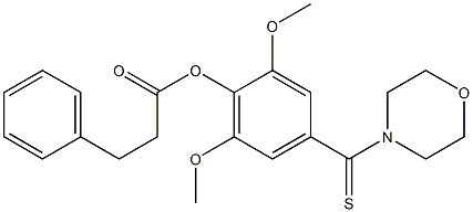 2,6-dimethoxy-4-(4-morpholinylcarbothioyl)phenyl 3-phenylpropanoate Structure