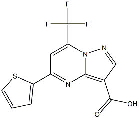 5-(2-thienyl)-7-(trifluoromethyl)pyrazolo[1,5-a]pyrimidine-3-carboxylic acid Structure