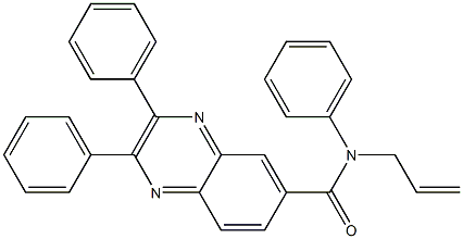 N-allyl-N,2,3-triphenyl-6-quinoxalinecarboxamide 구조식 이미지
