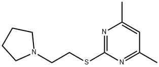 4,6-dimethyl-2-(2-(pyrrolidin-1-yl)ethylthio)pyrimidine Structure
