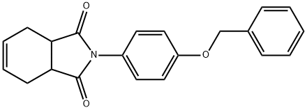 2-[4-(benzyloxy)phenyl]-3a,4,7,7a-tetrahydro-1H-isoindole-1,3(2H)-dione 구조식 이미지