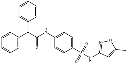 N-(4-{[(5-methyl-3-isoxazolyl)amino]sulfonyl}phenyl)-2,2-diphenylacetamide 구조식 이미지