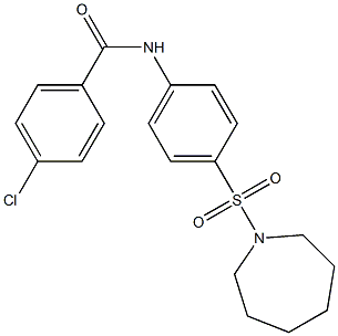 N-[4-(1-azepanylsulfonyl)phenyl]-4-chlorobenzamide 구조식 이미지