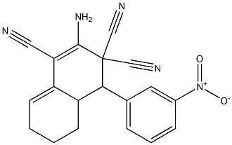 2-amino-4-(3-nitrophenyl)-4a,5,6,7-tetrahydro-1,3,3(4H)-naphthalenetricarbonitrile 구조식 이미지