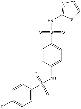 4-{[(4-fluorophenyl)sulfonyl]amino}-N-(1,3-thiazol-2-yl)benzenesulfonamide 구조식 이미지