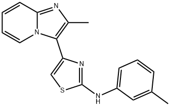 4-(2-methylimidazo[1,2-a]pyridin-3-yl)-N-(3-methylphenyl)-1,3-thiazol-2-amine 구조식 이미지