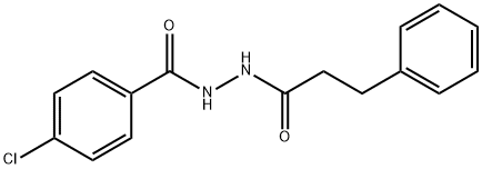 4-chloro-N'-(3-phenylpropanoyl)benzohydrazide Structure