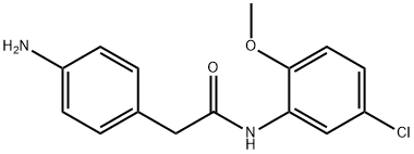 2-(4-aminophenyl)-N-(5-chloro-2-methoxyphenyl)acetamide 구조식 이미지