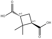 trans-2,2-dimethylcyclobutane-1,3-dicarboxylic acid Structure