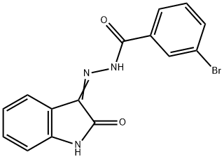 3-bromo-N'-(2-oxo-1,2-dihydro-3H-indol-3-ylidene)benzohydrazide Structure