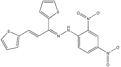 1,3-di(2-thienyl)-2-propen-1-one {2,4-bisnitrophenyl}hydrazone Structure