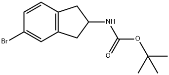 tert-Butyl N-(5-bromo-2,3-dihydro-1H-inden-2-yl)carbamate Structure