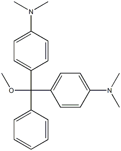 Benzenamine,4,4'-(methoxyphenylmethylene)bis[N,N-dimethyl- 구조식 이미지