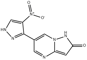 Pyrazolo[1,5-a]pyrimidin-2(1H)-one, 6-(4-nitro-1H-pyrazol-3-yl)- Structure