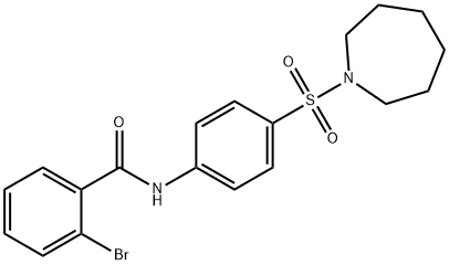 N-[4-(1-azepanylsulfonyl)phenyl]-2-bromobenzamide 구조식 이미지