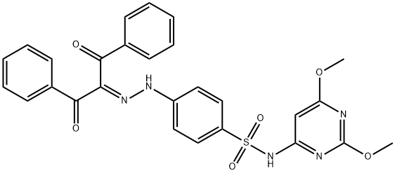 4-[2-(1-benzoyl-2-oxo-2-phenylethylidene)hydrazino]-N-(2,6-dimethoxy-4-pyrimidinyl)benzenesulfonamide 구조식 이미지