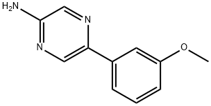2-Amino-5-(3-methoxyphenyl)pyrazine 구조식 이미지