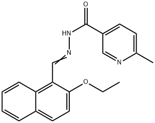 N'-[(2-ethoxy-1-naphthyl)methylene]-6-methylnicotinohydrazide 구조식 이미지