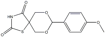 8-(4-methoxyphenyl)-7,9-dioxa-1-thia-3-azaspiro[4.5]decane-2,4-dione 구조식 이미지