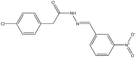 2-(4-chlorophenyl)-N'-{3-nitrobenzylidene}acetohydrazide Structure