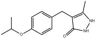 3H-Pyrazol-3-one, 1,2-dihydro-5-methyl-4-[[4-(1-methylethoxy)phenyl]methyl]- 구조식 이미지