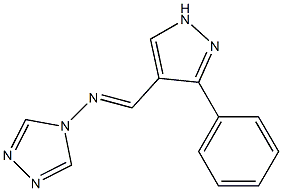 N-[(3-phenyl-1H-pyrazol-4-yl)methylene]-N-(4H-1,2,4-triazol-4-yl)amine 구조식 이미지