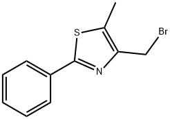 4-Bromomethyl-5-methyl-2-phenylthiazole 구조식 이미지