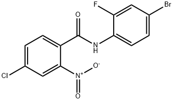 N-(4-bromo-2-fluorophenyl)-4-chloro-2-nitrobenzamide Structure