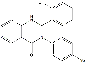 3-(4-bromophenyl)-2-(2-chlorophenyl)-2,3-dihydro-4(1H)-quinazolinone 구조식 이미지