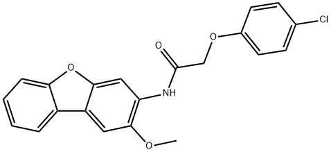2-(4-chlorophenoxy)-N-(2-methoxydibenzo[b,d]furan-3-yl)acetamide 구조식 이미지