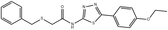 2-(benzylsulfanyl)-N-[5-(4-ethoxyphenyl)-1,3,4-thiadiazol-2-yl]acetamide Structure