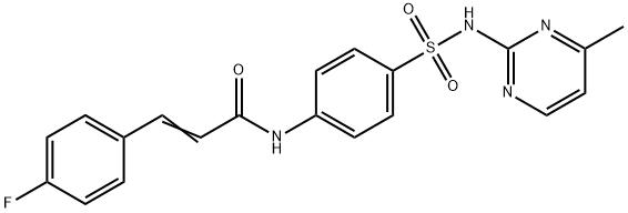 3-(4-fluorophenyl)-N-(4-{[(4-methyl-2-pyrimidinyl)amino]sulfonyl}phenyl)acrylamide 구조식 이미지