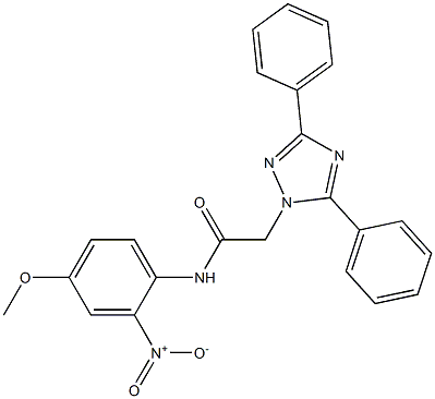 2-(3,5-diphenyl-1H-1,2,4-triazol-1-yl)-N-[2-nitro-4-(methyloxy)phenyl]acetamide Structure