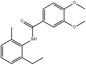 N-(2-ethyl-6-methylphenyl)-3,4-dimethoxybenzamide 구조식 이미지