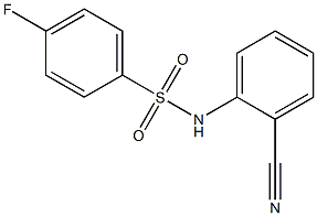 N-(2-cyanophenyl)-4-fluorobenzenesulfonamide 구조식 이미지