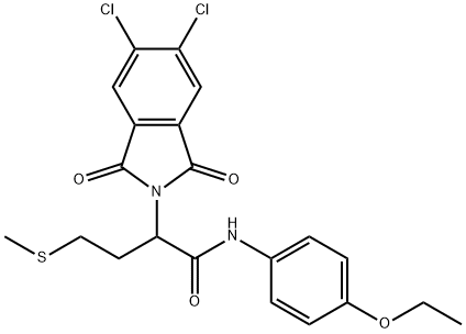 2-(5,6-dichloro-1,3-dioxo-1,3-dihydro-2H-isoindol-2-yl)-N-(4-ethoxyphenyl)-4-(methylsulfanyl)butanamide Structure