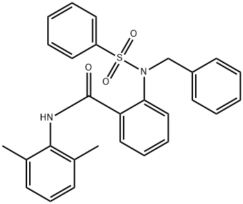 2-[benzyl(phenylsulfonyl)amino]-N-(2,6-dimethylphenyl)benzamide 구조식 이미지