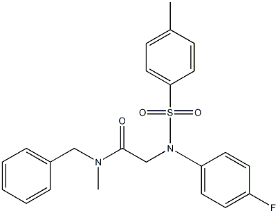 N-benzyl-2-{4-fluoro[(4-methylphenyl)sulfonyl]anilino}-N-methylacetamide Structure