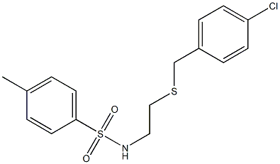 N-{2-[(4-chlorobenzyl)sulfanyl]ethyl}-4-methylbenzenesulfonamide 구조식 이미지