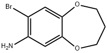 8-bromo-3,4-dihydro-2H-1,5-benzodioxepin-7-amine Structure