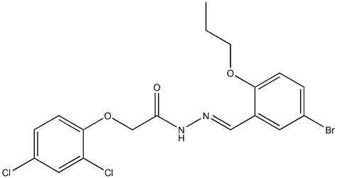 N'-(5-bromo-2-propoxybenzylidene)-2-(2,4-dichlorophenoxy)acetohydrazide 구조식 이미지