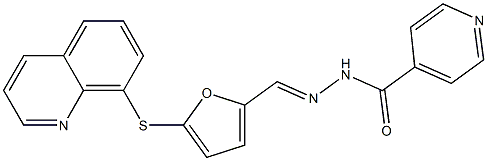 N'-{[5-(8-quinolinylsulfanyl)-2-furyl]methylene}isonicotinohydrazide Structure